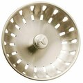 All-Source Brushed Nickel Replacement Basket Strainer Cup with Fixed Post 439074